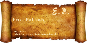 Erni Melinda névjegykártya